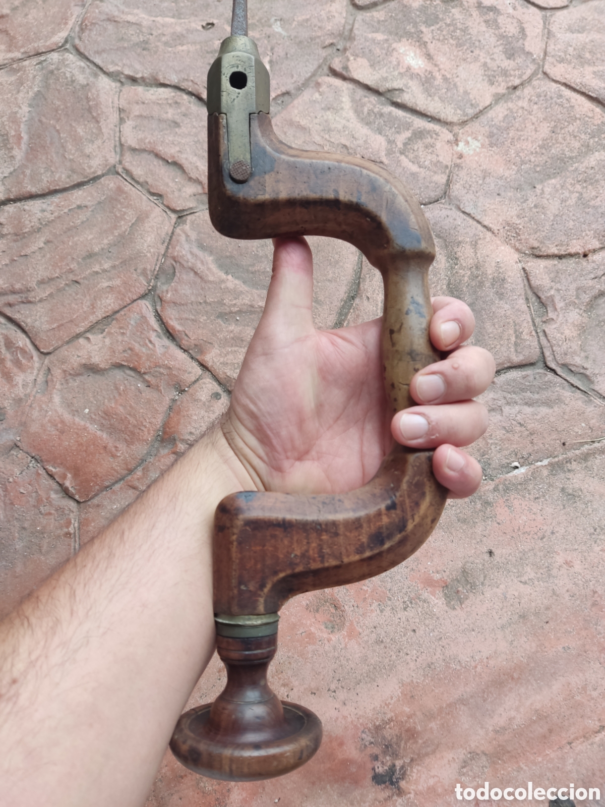 Segunda mano: Antiguo taladro de mano ( madera y bronce) - Foto 8