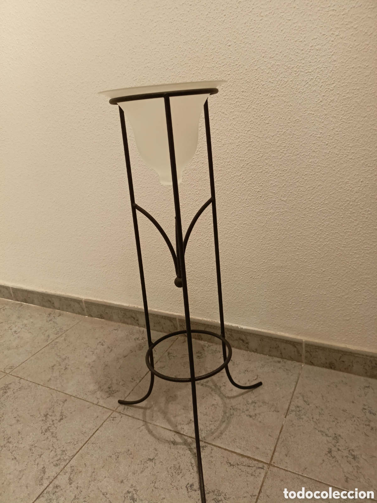 Segunda mano: Jarron cristall con soporte pie metal - Foto 7