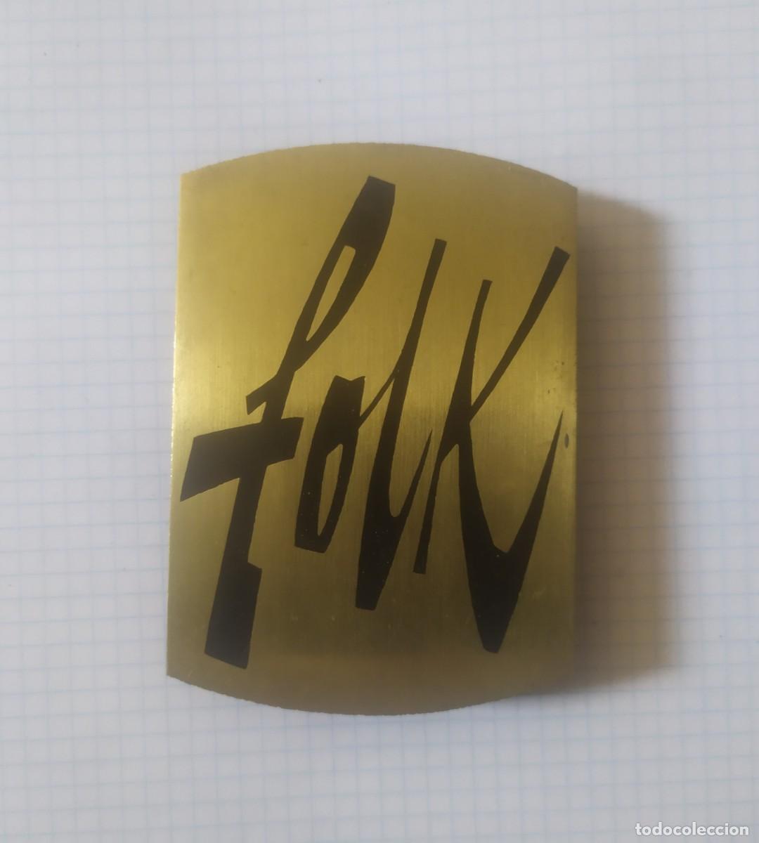 Segunda mano: Placa comercial, folk 9 x 6 cm - Foto 1