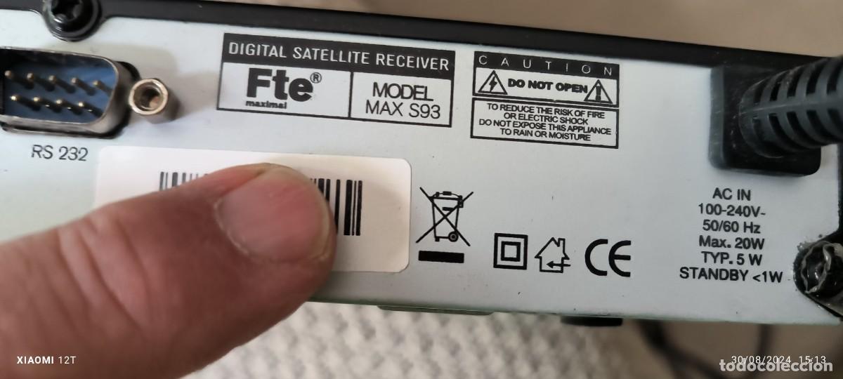Segunda mano: DIGITAL SATELITE RECIVIDOR FTE MODELO MAX S93 FUNCIONANDO - Foto 3