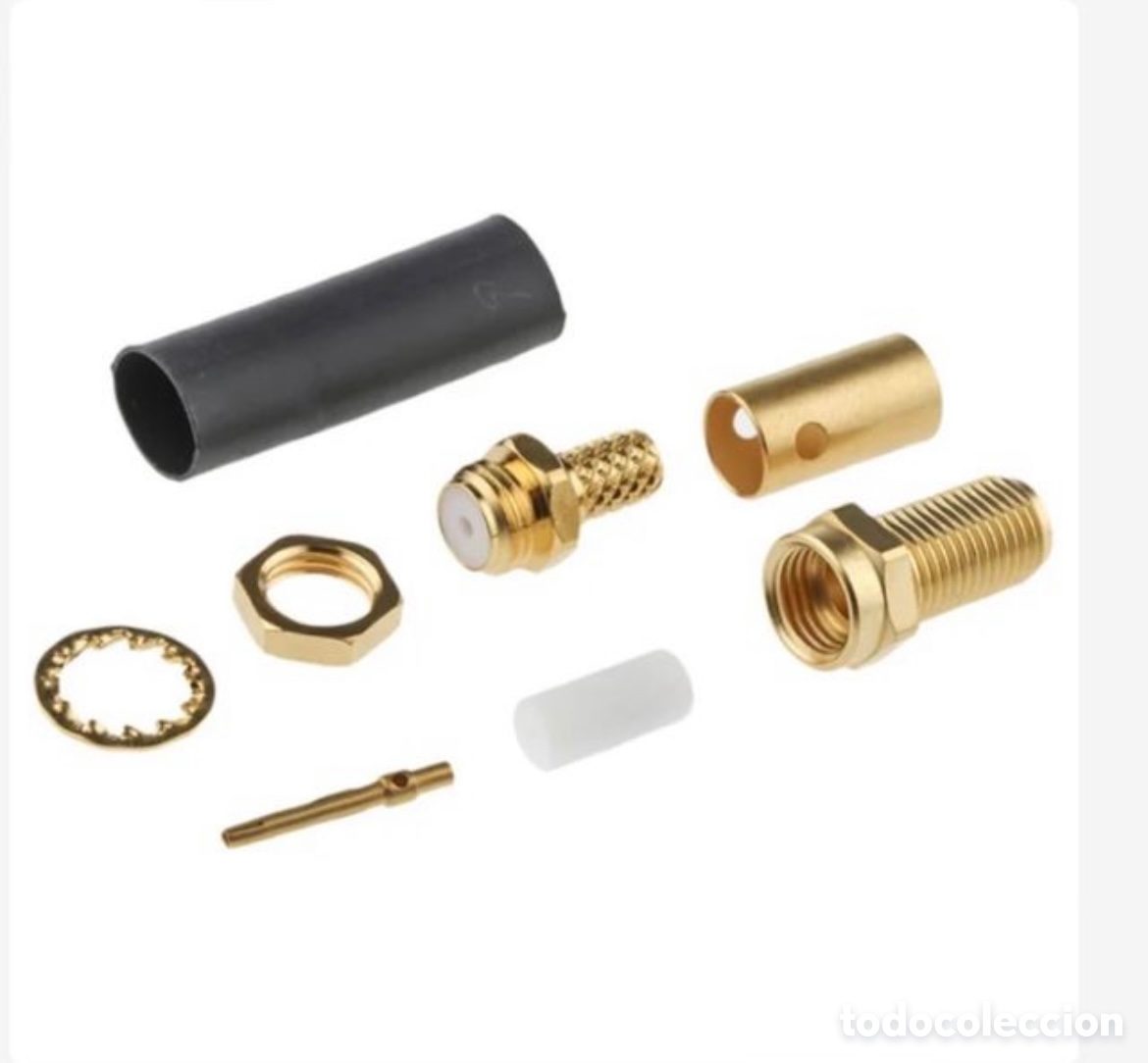 Segunda mano: Conector coaxial hembra recto - Foto 1