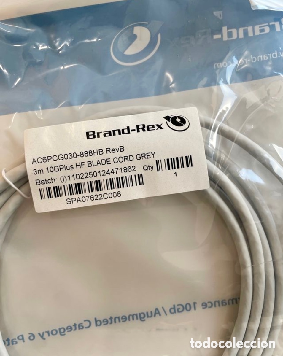 Segunda mano: LATIGUILLO S/FTP FLEXIBLE CAT 6A - 3 M - GRIS - Foto 2