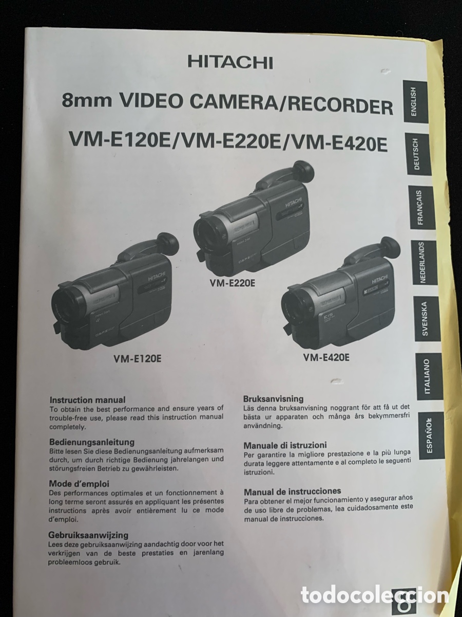 Segunda mano: V&iacute;deo c&aacute;mara Hitachi VM- E220E - Foto 6