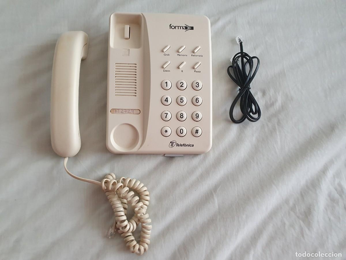 Segunda mano: Lote 2313. Tel&eacute;fono, modelo Forma, de Telef&oacute;nica. Con cable de conexi&oacute;n - Foto 1