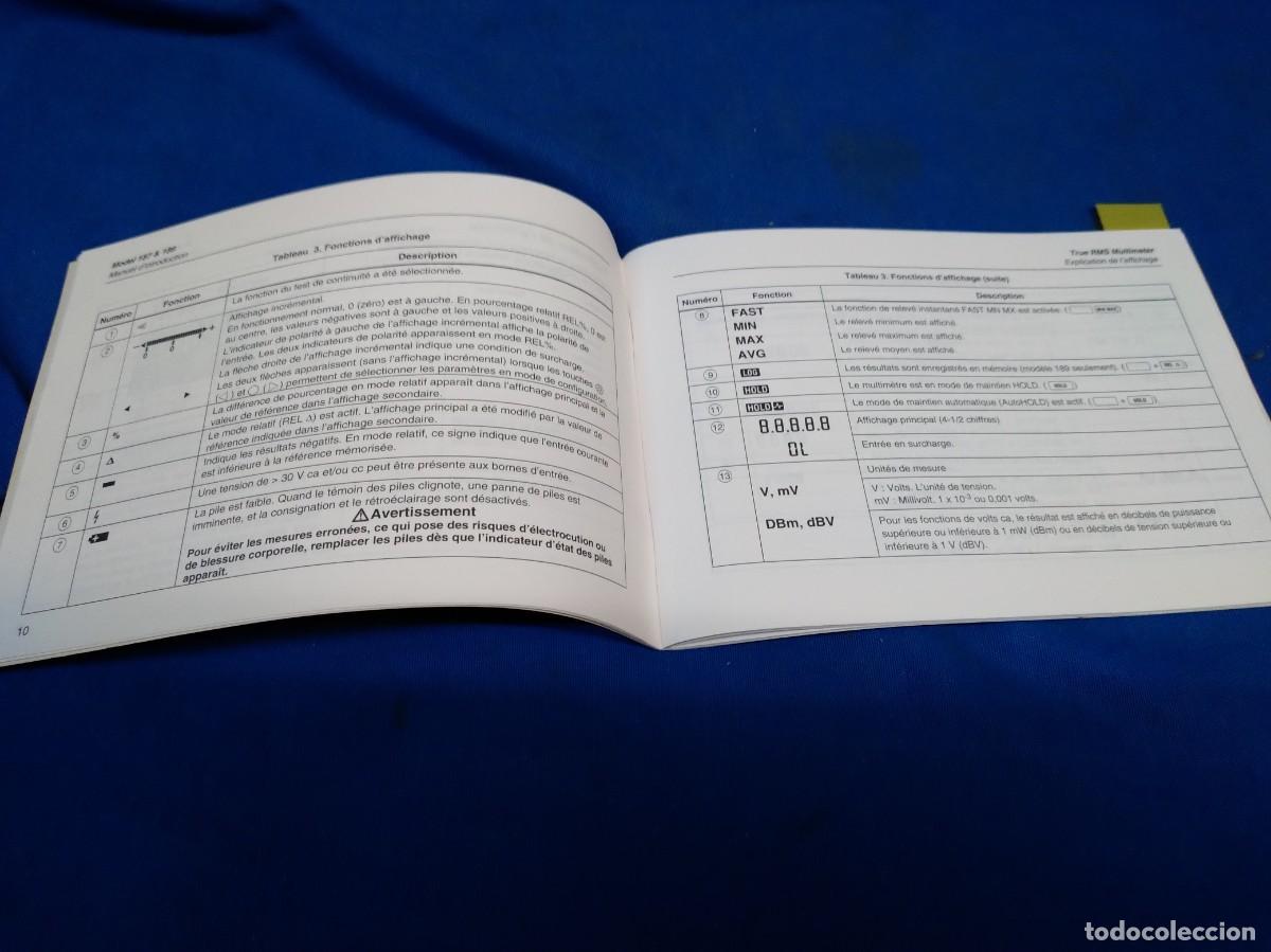 Segunda mano: FLUKE - MANUAL DE FUNCIONAMIENTO B&Aacute;SICO DEL MULT&Iacute;METRO, TESTER FLUKE 187 & 189 - Foto 2