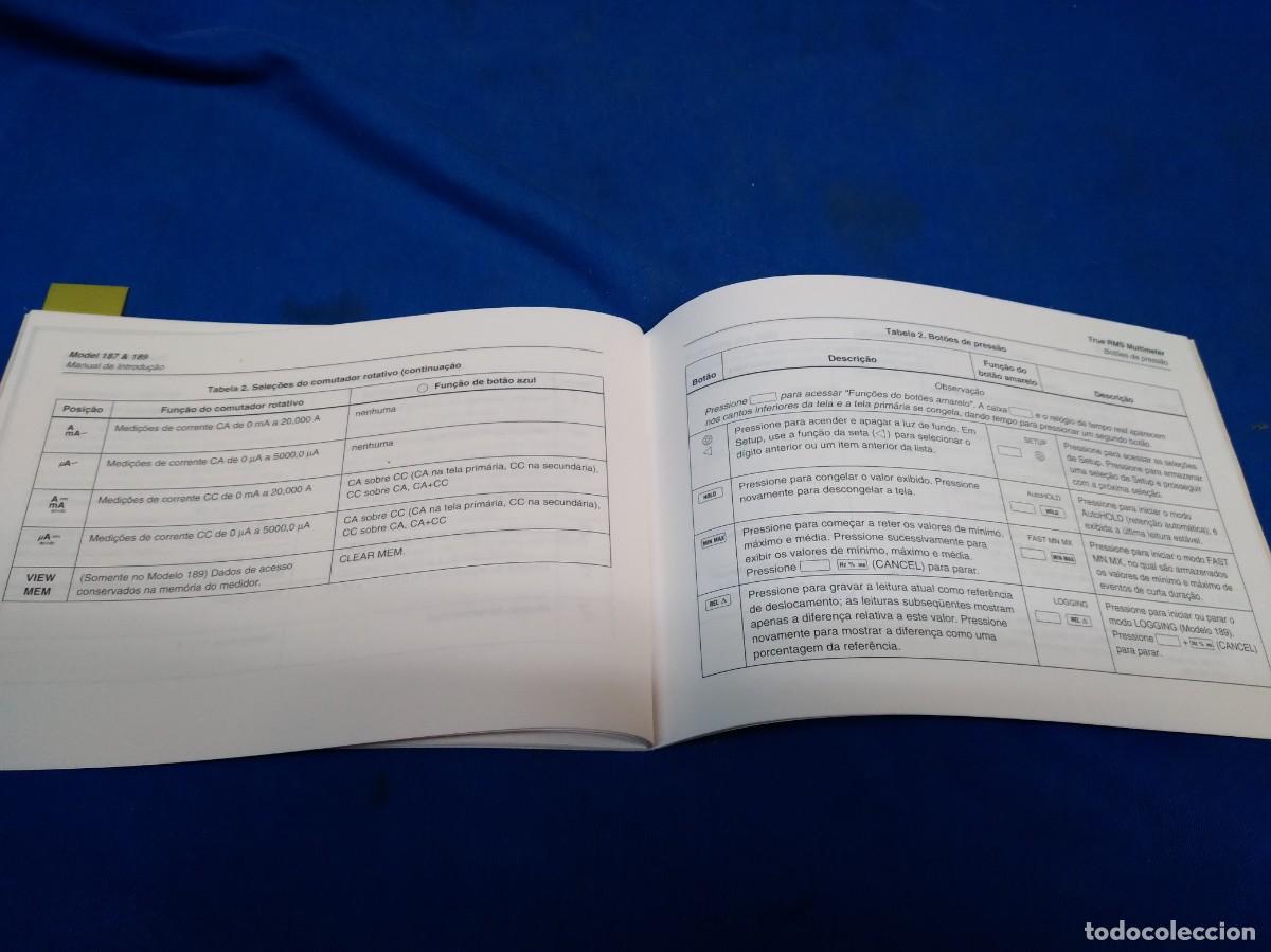 Segunda mano: FLUKE - MANUAL DE FUNCIONAMIENTO B&Aacute;SICO DEL MULT&Iacute;METRO, TESTER FLUKE 187 & 189 - Foto 4