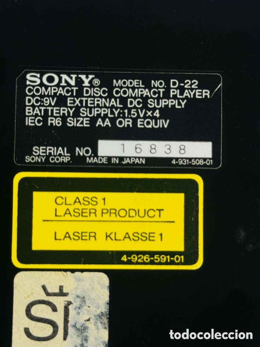 Segunda mano: Sony D-22 Portable CD - Foto 10