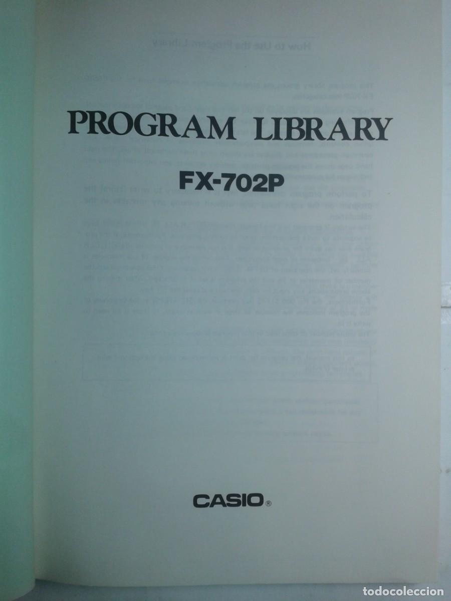 Segunda mano: CASIO PROGRAMMABLE CALCULATOR FX - 702P EN BASIC A&Ntilde;O 1982- ADAPTADOR CASIO FA-2 CON FUNDAS y LIBRO - Foto 5