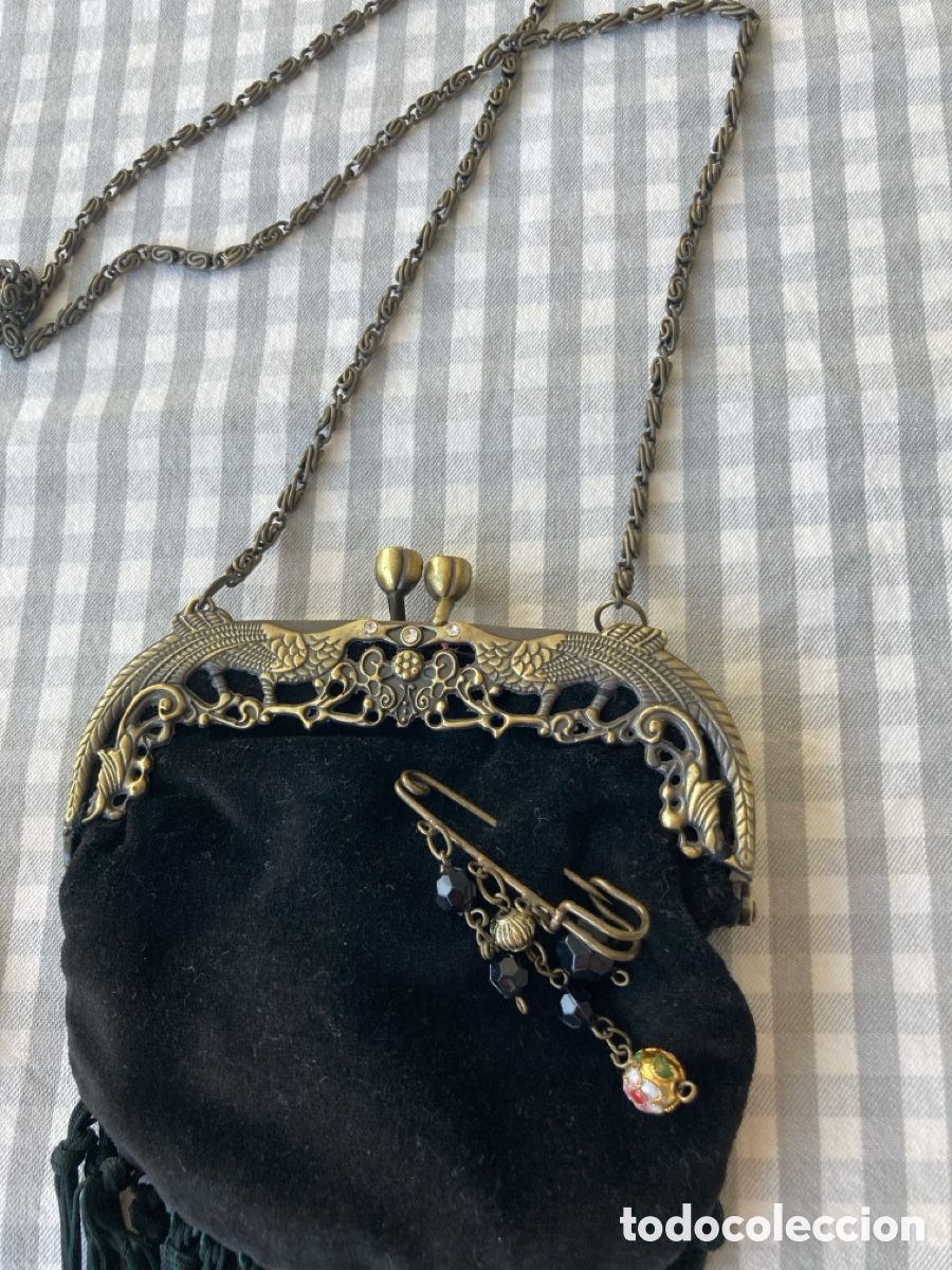 Segunda mano: Bolso de terciopelo negro de vestir - Foto 5