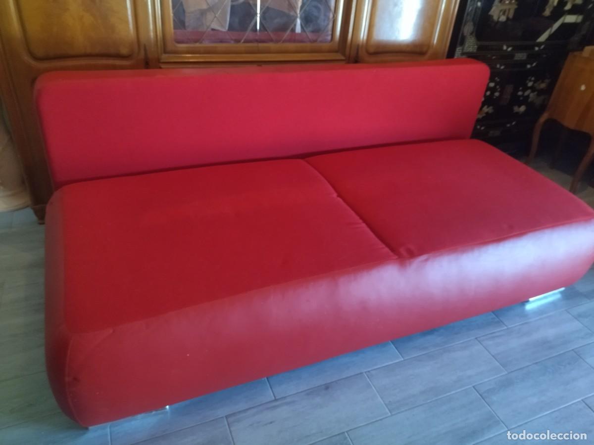 Segunda mano: Sof&aacute; cama, canap&eacute; de polipiel y tejido. - Foto 6