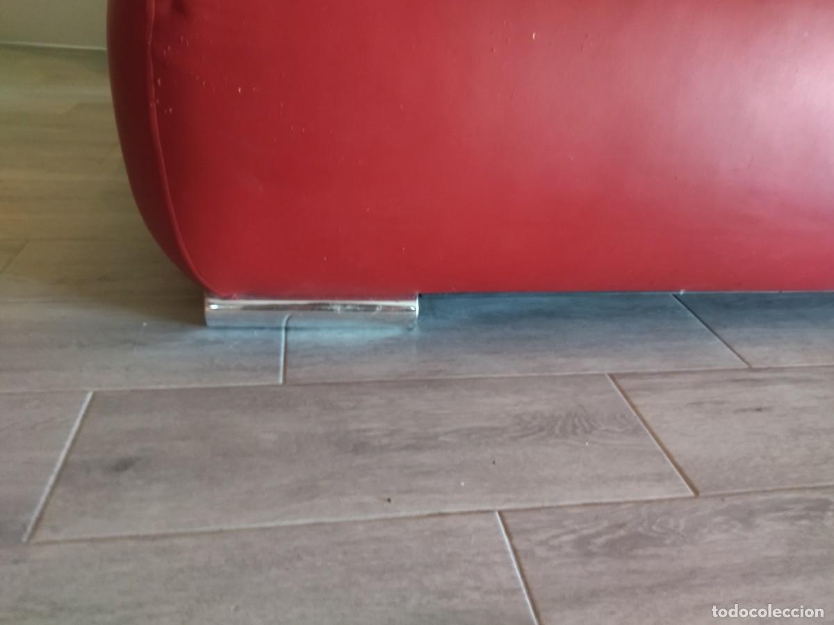 Segunda mano: Sof&aacute; cama, canap&eacute; de polipiel y tejido. - Foto 12