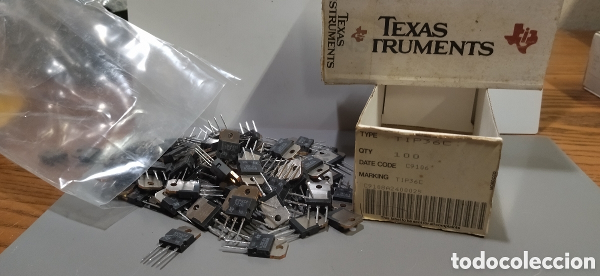 Segunda mano: Lote antiguos transistores Texas Instruments. Type: 36 C - Foto 1