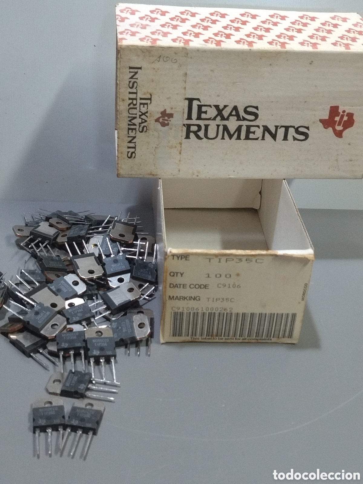 Segunda mano: Lote antiguos transistores Texas Instruments. Type: 35 C - Foto 1