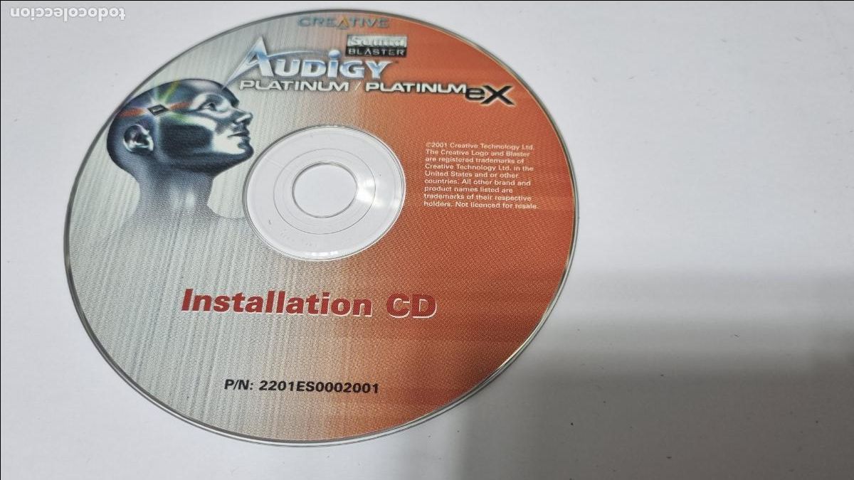 Segunda mano: CREATIVE, Sound Blaster Audigy Platinum EX, Disco de Instalaci&oacute;n (driver) - Foto 2