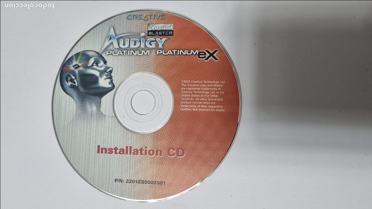 Segunda mano: CREATIVE, Sound Blaster Audigy Platinum EX, Disco de Instalaci&oacute;n (driver) - Foto 1