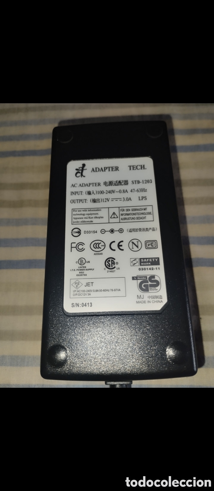 Segunda mano: Adaptador de Corriente marca TECH. modelo.STD-1203. - Foto 3