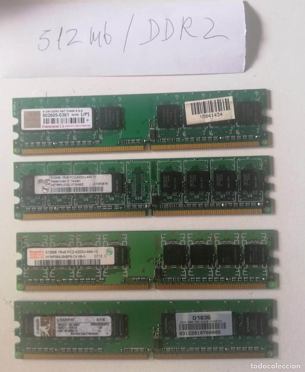 Segunda mano: M&Oacute;DULOS DE MEMORIA RAM 512 MB, DDR2, PARA PC - Foto 1