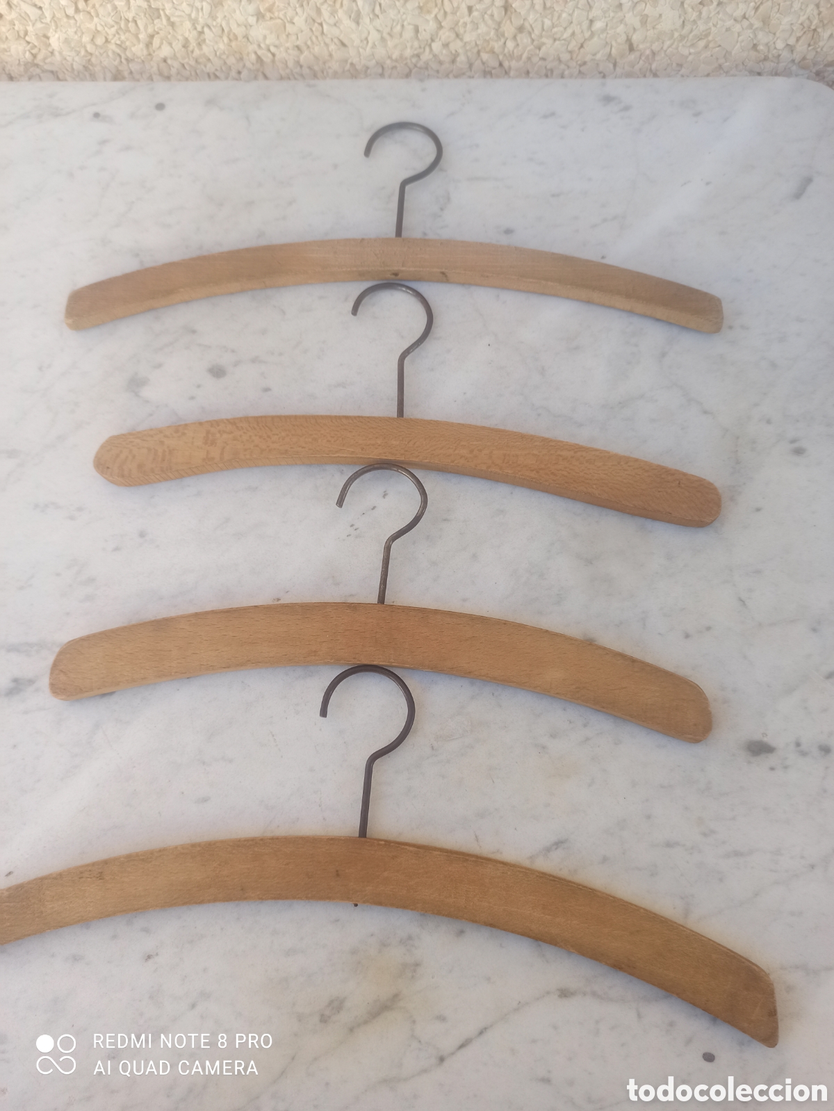 Segunda mano: 4 colgadores de madera antiguos - Foto 1