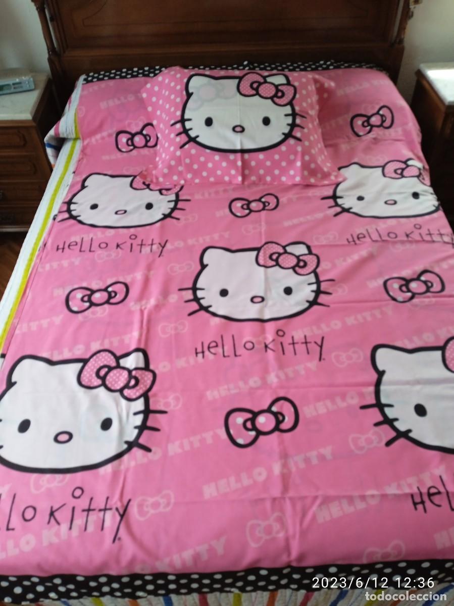 Segunda mano: FUNDA NORDICA CON ALMOHADA HELLO KITTY-CAMA DE 90 - Foto 2