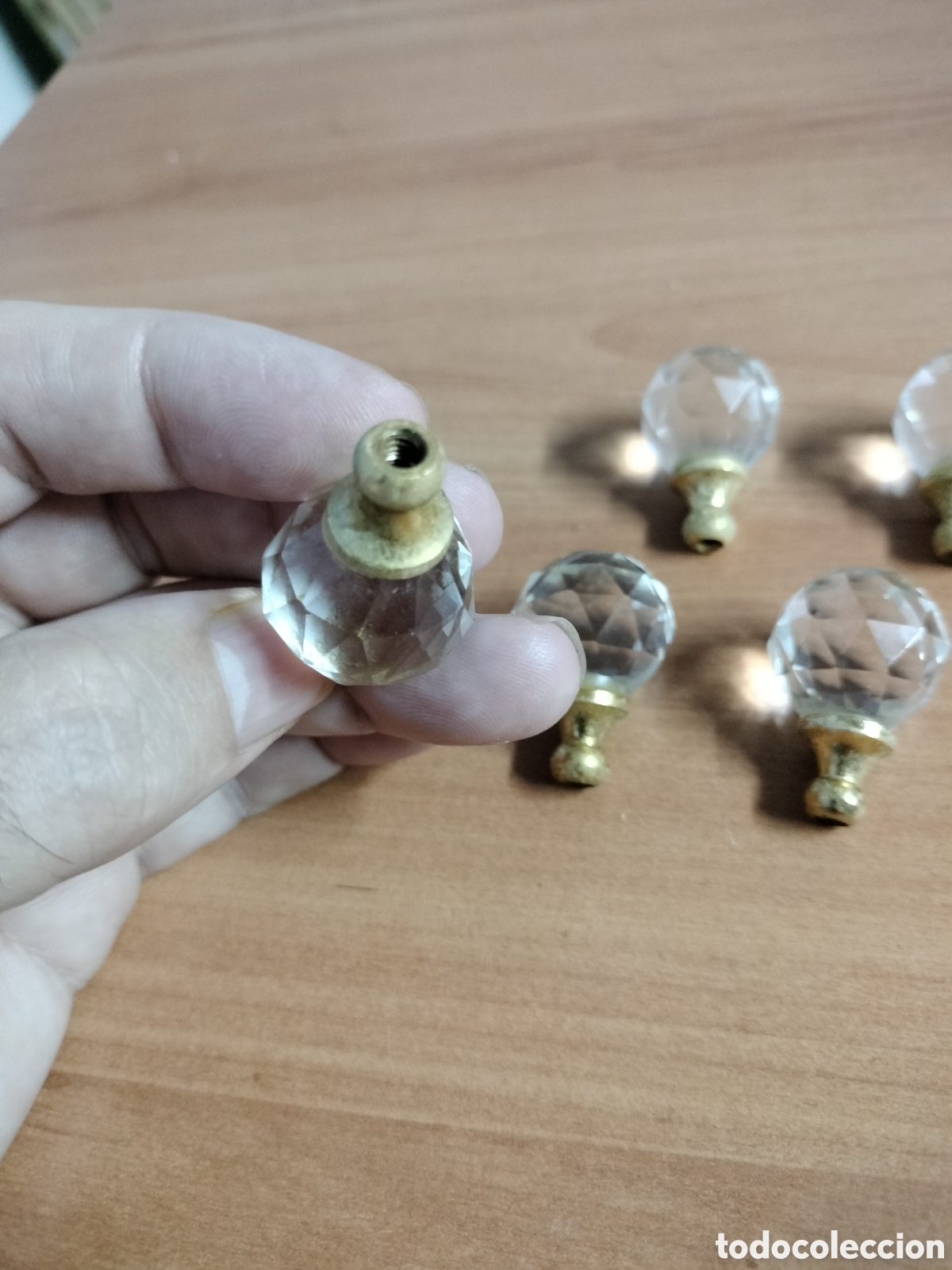 Segunda mano: Lote de 9 cristales de lampara - Foto 2