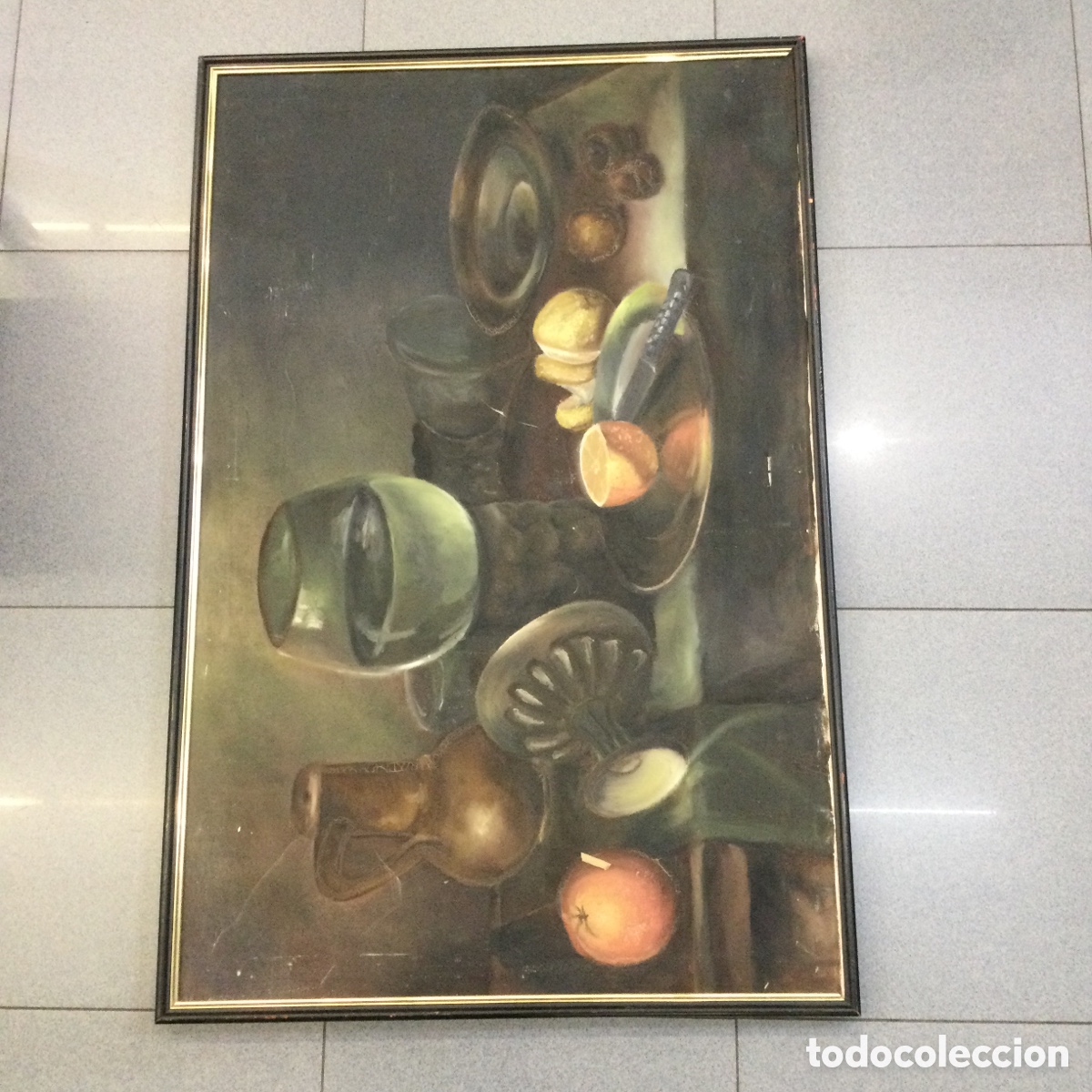 Segunda mano: Cuadro al &oacute;leo bodeg&oacute;n tama&ntilde;o 102 &times; 67 lote n&uacute;mero 35 - Foto 2