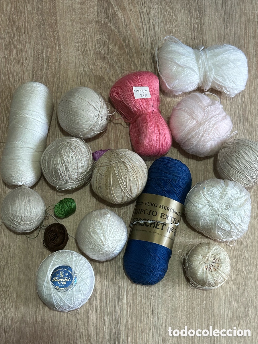 Segunda mano: Lote de hilos crochet y varios - Foto 1