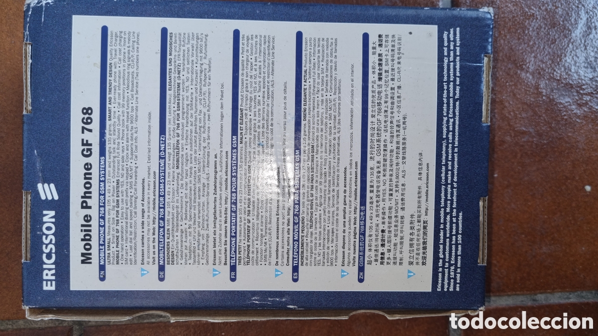 Segunda mano: ANtiguo Tel&eacute;fono m&oacute;vil ericsson gf768 en caja - Foto 4