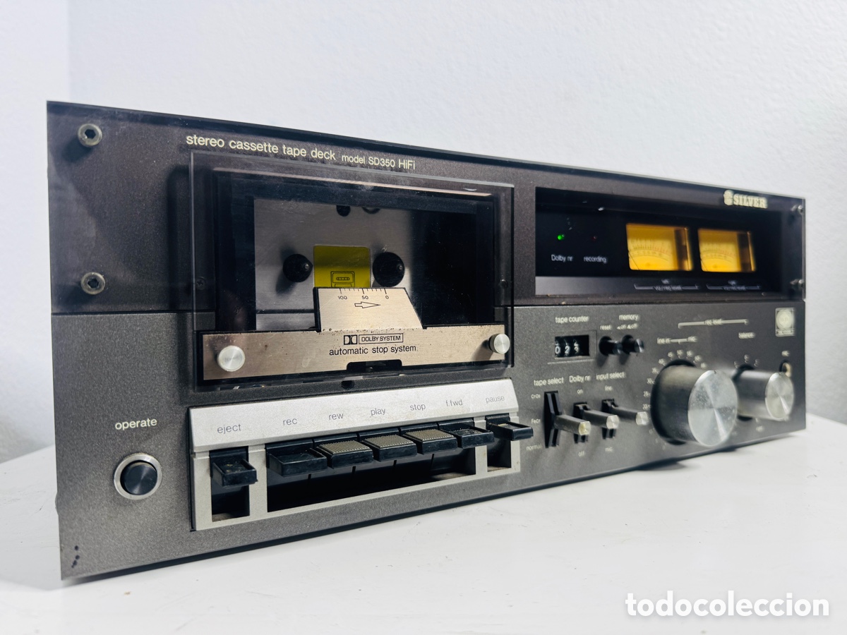 Segunda mano: Silver SD 350 Cassette Deck Hifi Vintage - Foto 2