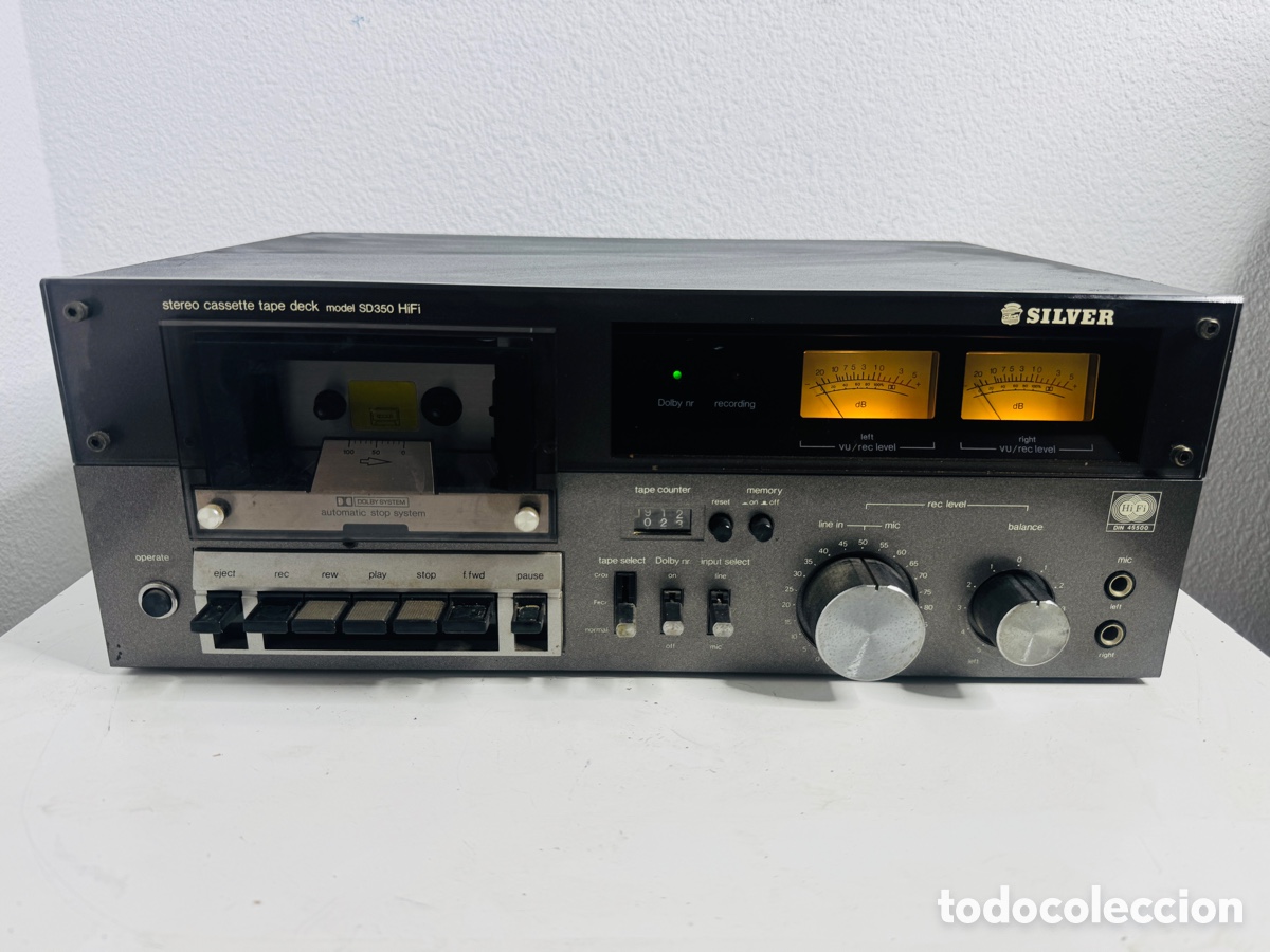 Segunda mano: Silver SD 350 Cassette Deck Hifi Vintage - Foto 3