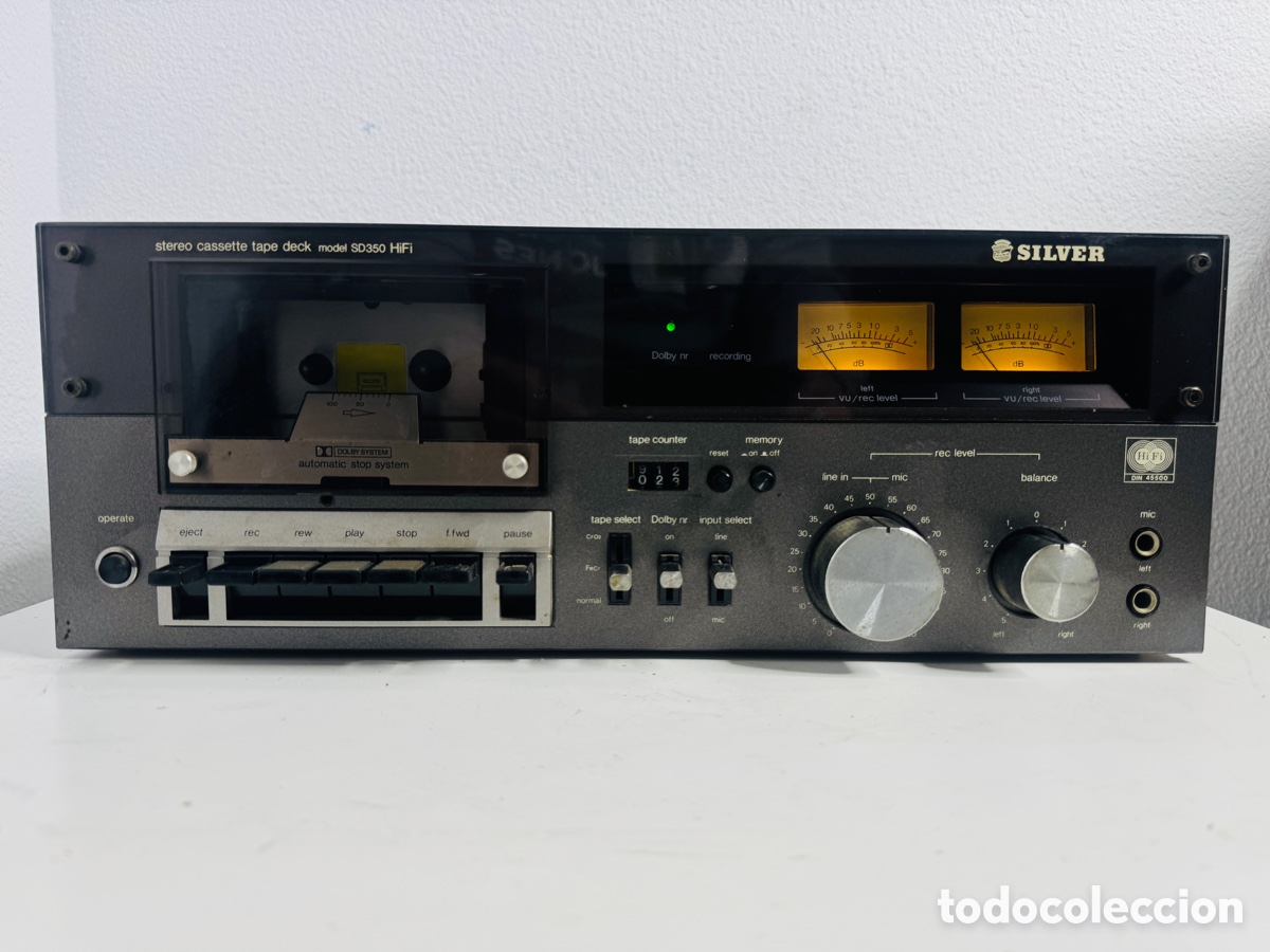 Segunda mano: Silver SD 350 Cassette Deck Hifi Vintage - Foto 4