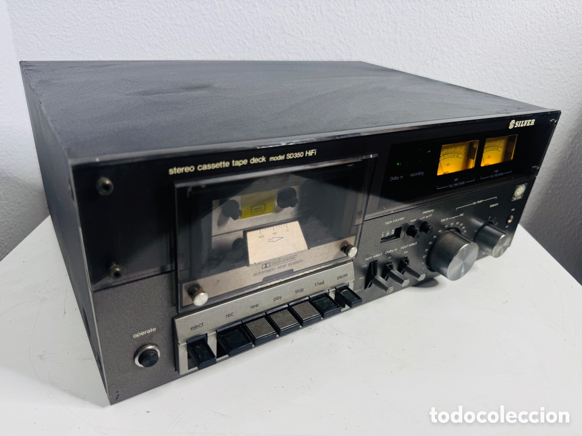 Segunda mano: Silver SD 350 Cassette Deck Hifi Vintage - Foto 7
