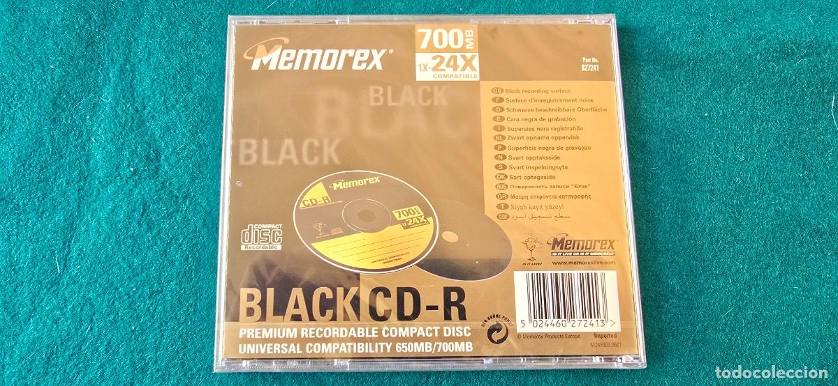 Segunda mano: CD-R MEMOREX BLACK 700 MB - 24X (PRECINTADO) - Foto 3