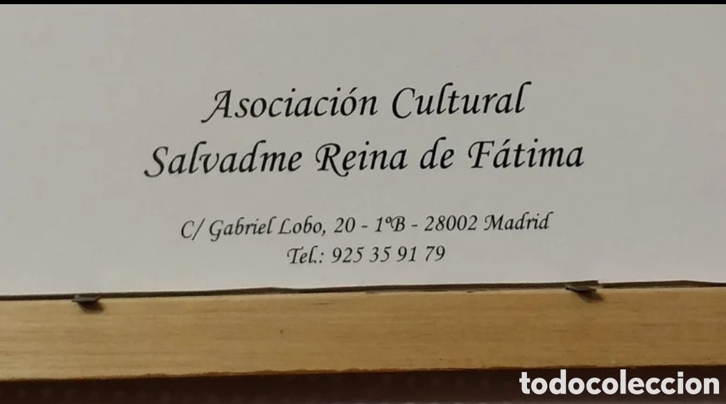 Segunda mano: Cuadro con Imagen de N&ordf; S&ordf; de F&aacute;tima - Foto 5