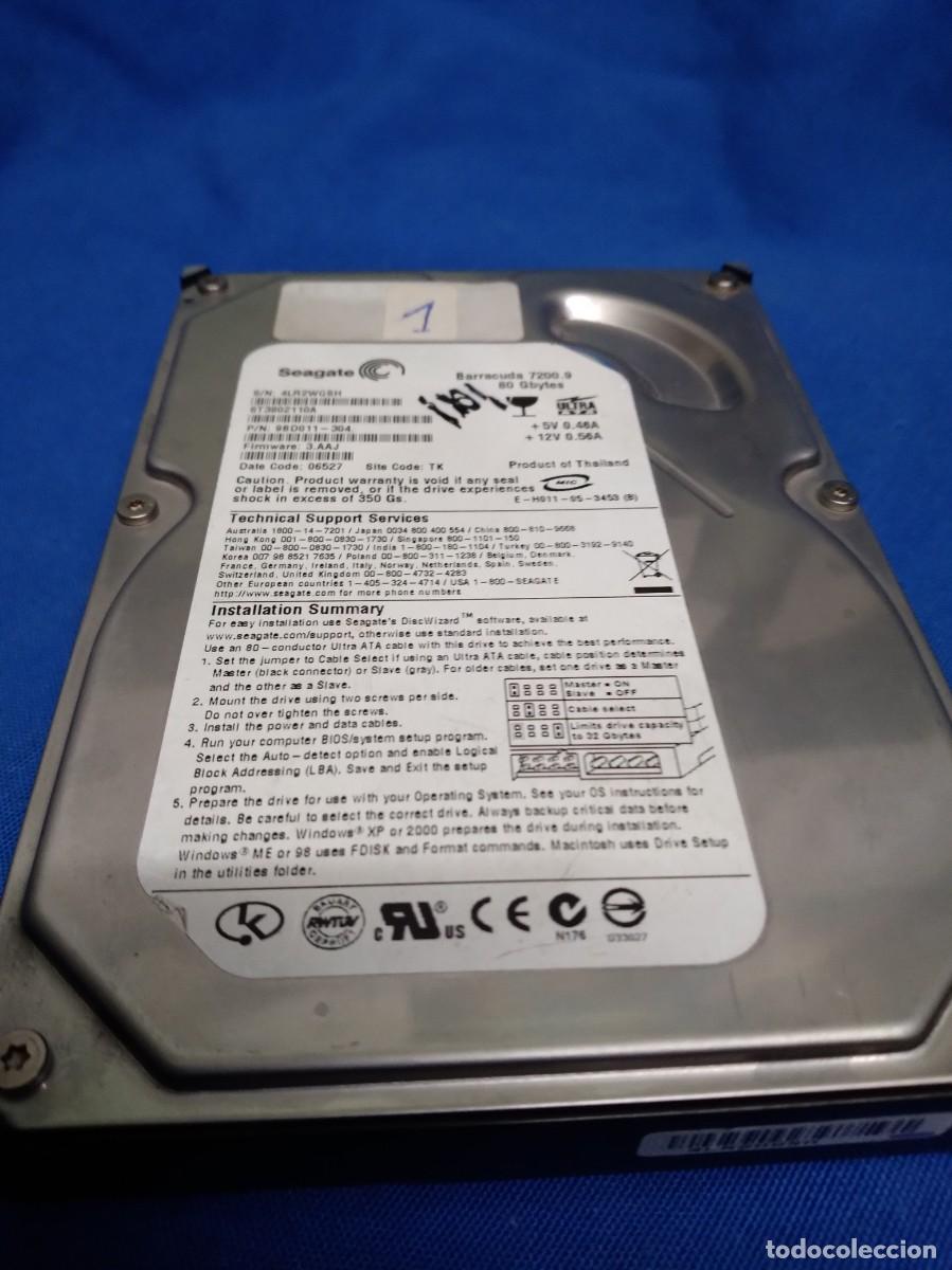 Segunda mano: DISCO DURO SEAGATE 80 Gbytes Barracuda 7200.9 ( N&ordm; 1 ) - Foto 1