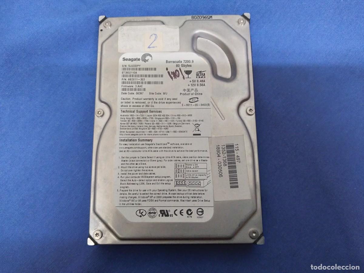 Segunda mano: DISCO DURO SEAGATE 80 Gbytes Barracuda 7200.9 ( N&ordm; 2 ) - Foto 1