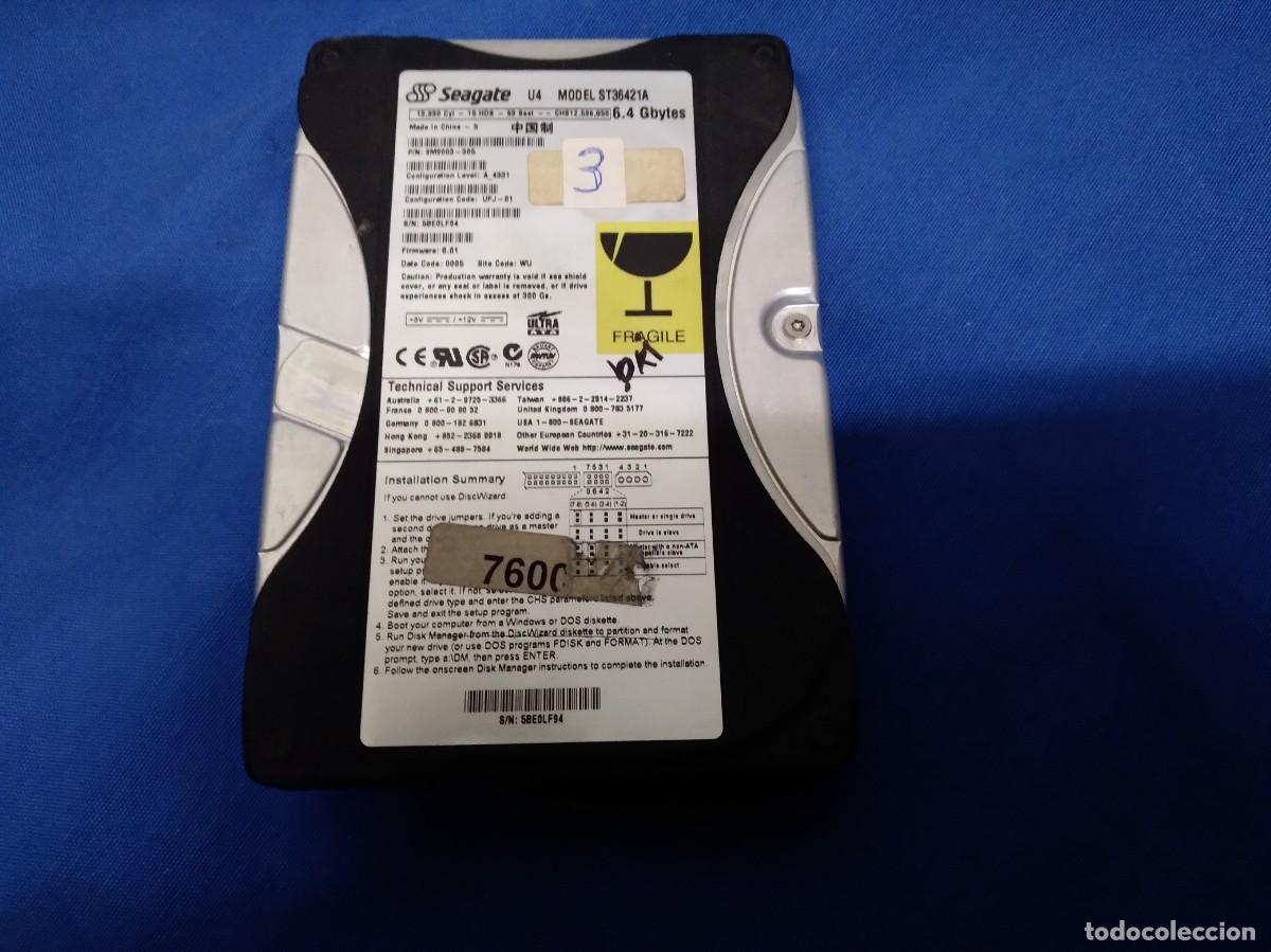 Segunda mano: DISCO DURO SEAGATE 6,4 Gbytes ST36421A ( N&ordm; 3 ) - Foto 1