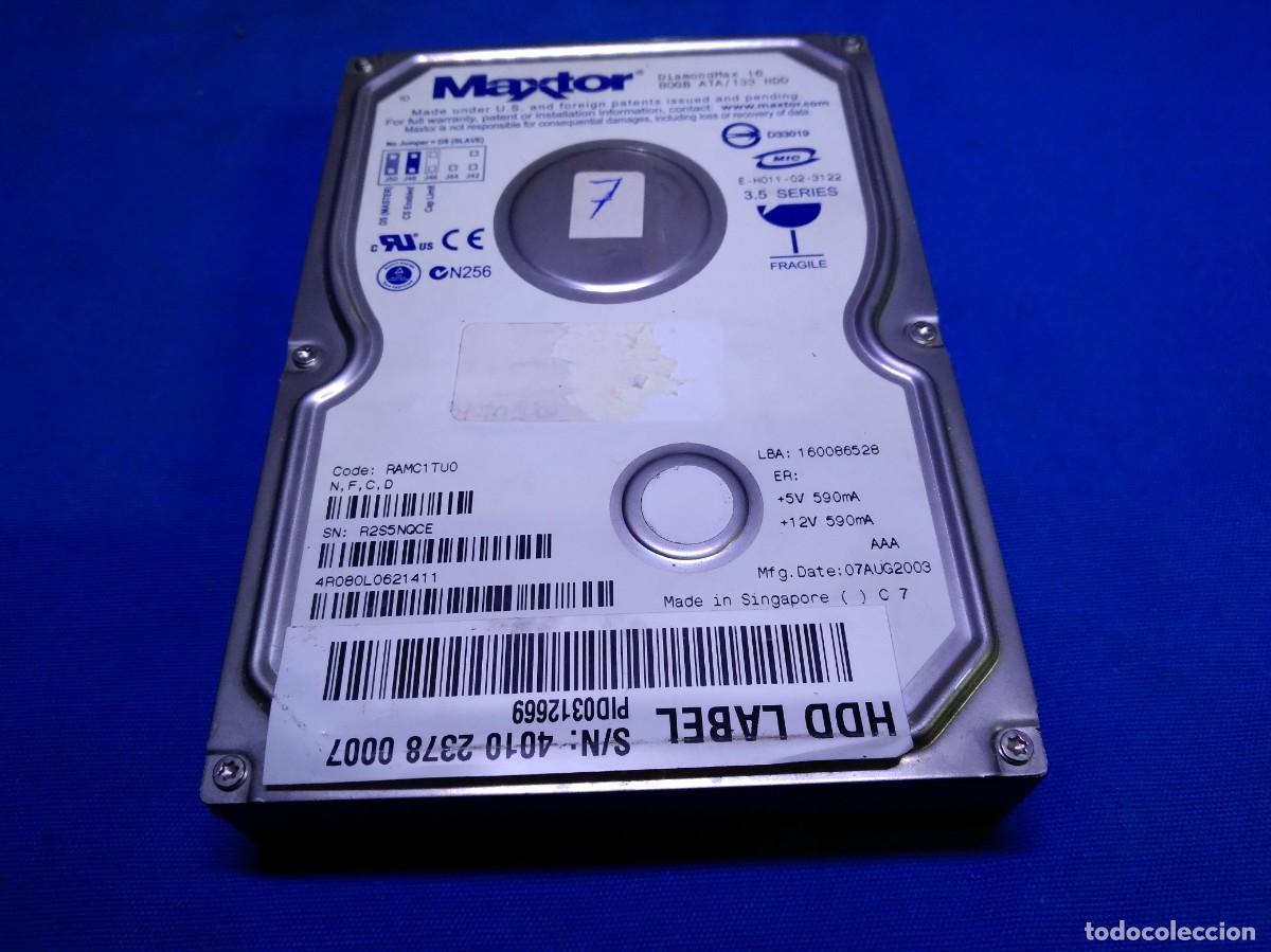 Segunda mano: DISCO DURO MAXTOR DIAMOND DE 80 Gbytes ( N&ordm; 7 ) - Foto 1