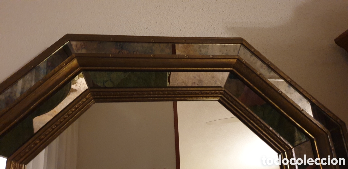 Segunda mano: Espejo octogonal en bronce. - Foto 4