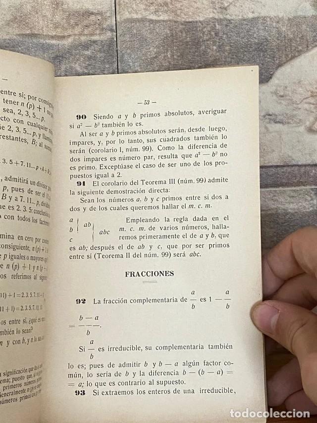 Segunda mano: 1918 Matem&aacute;ticas Ejercicios Te&oacute;ricos ORIGINAL env&iacute;o econ&oacute;mico - Foto 2