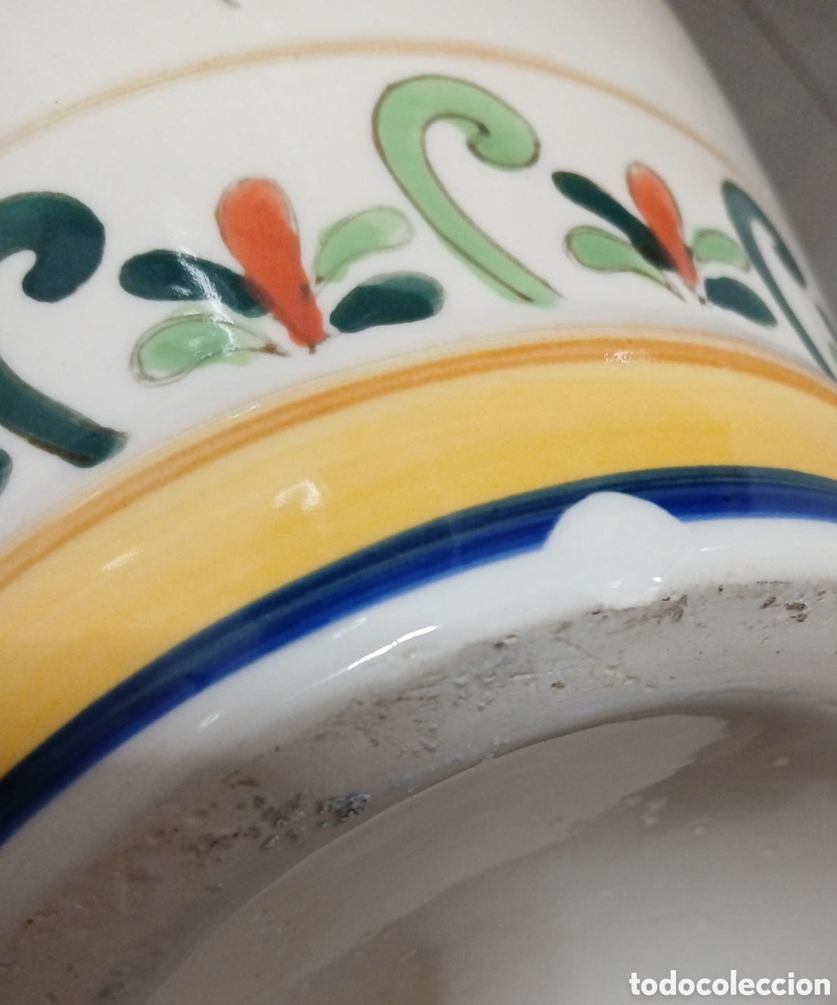 Segunda mano: Jarr&oacute;n cer&aacute;mica pintado a mano.SXX - Foto 6