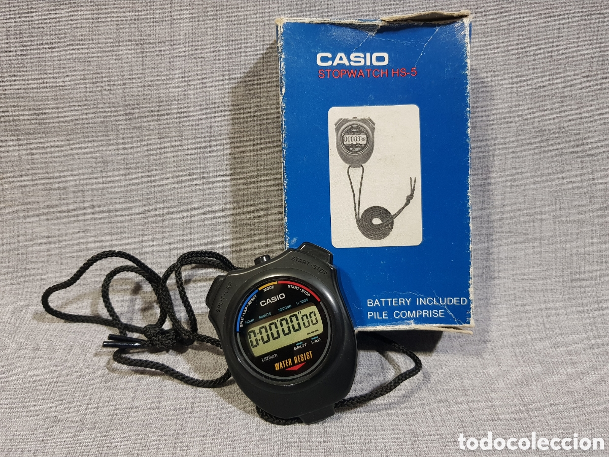 Segunda mano: CRON&Oacute;METRO CASIO STOPWATCH HS-5 RESISTENTE AL AGUA. CON CAJA - Foto 1