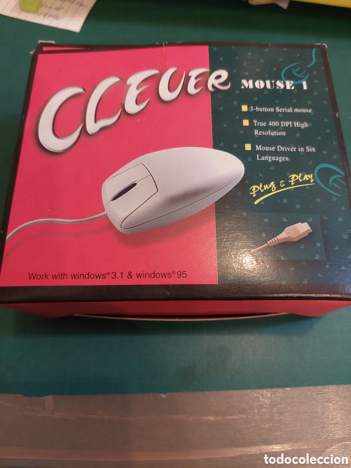 Segunda Mano: CLEVER MOUSE 1 RATON ORDENADOR VINTAGE primax disque