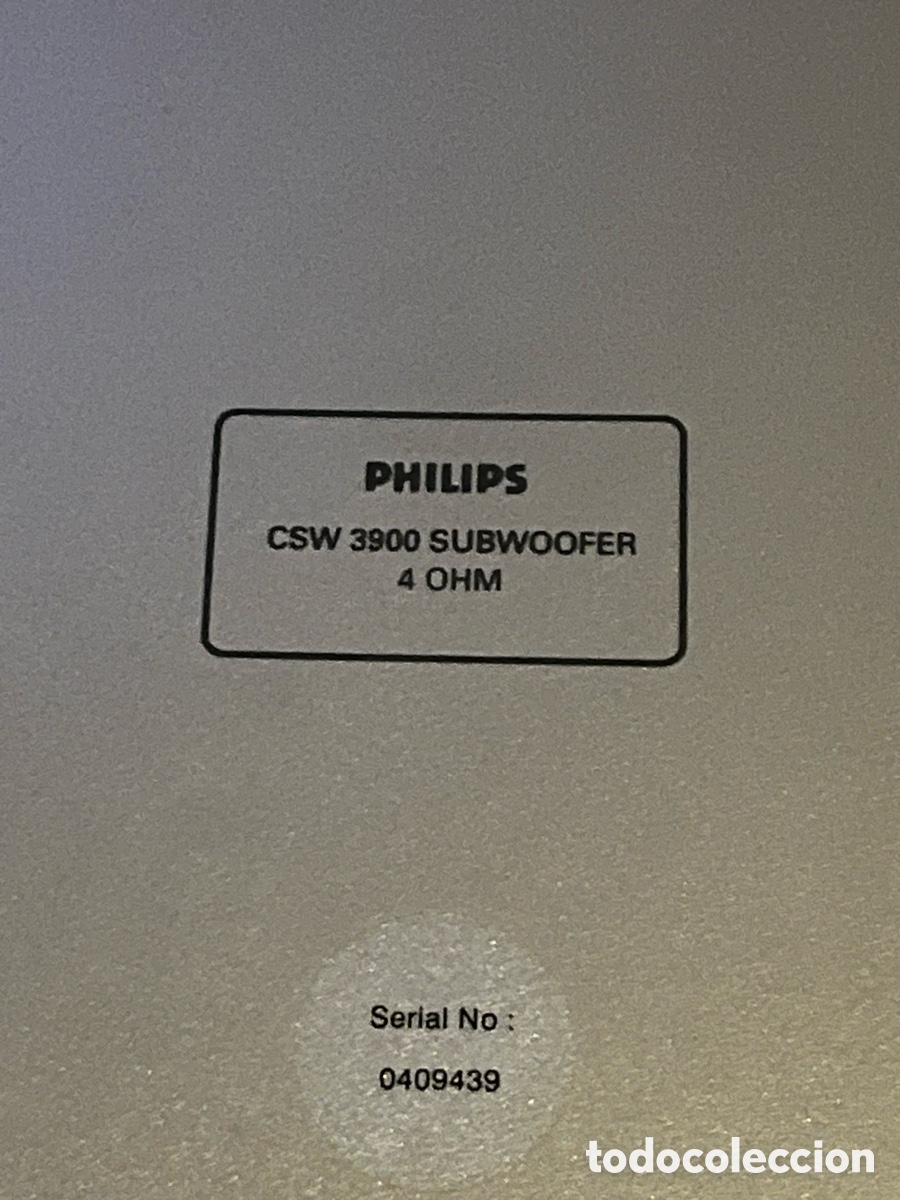Segunda mano: Philips CSW 3900 SUBWOOFER 4 OHM - Foto 3