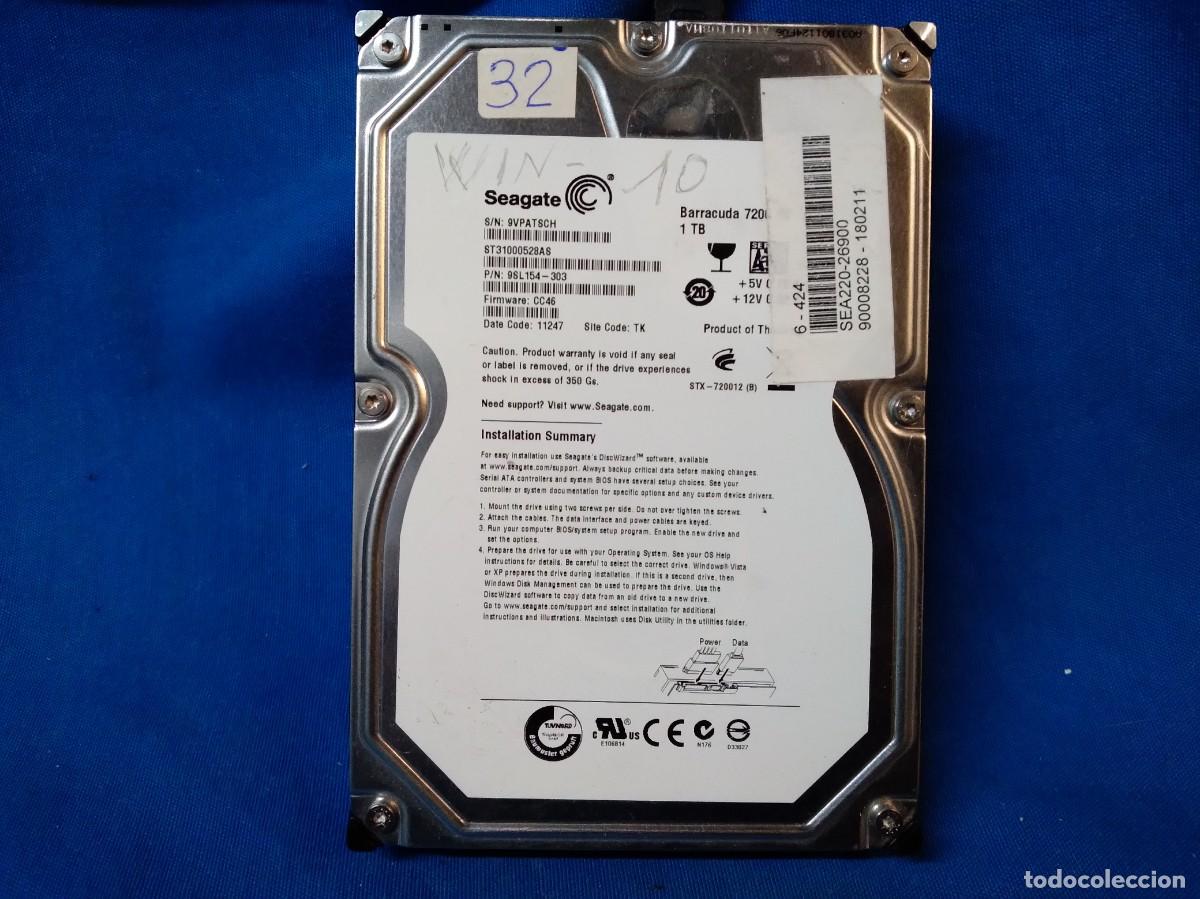 Segunda mano: DISCO DURO SATA SEAGATE BARRACUDA 7200 DE 1 TB. (N&ordm; 32) - Foto 1