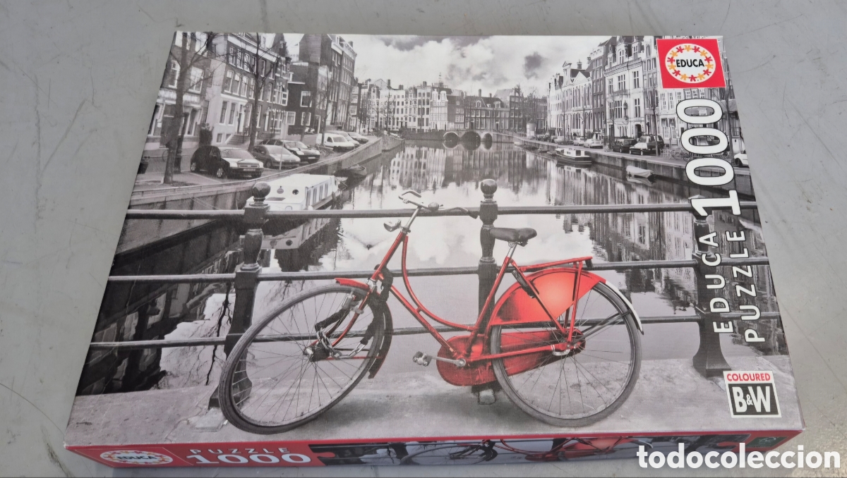 Segunda mano: Puzzle bicicleta roja canales - Foto 1