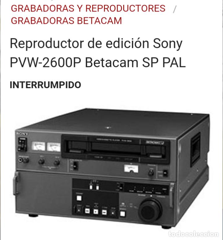 Lecteur Betacam SP Sony PVW-2600P D'occasion, Professionnel, Fonctionnel