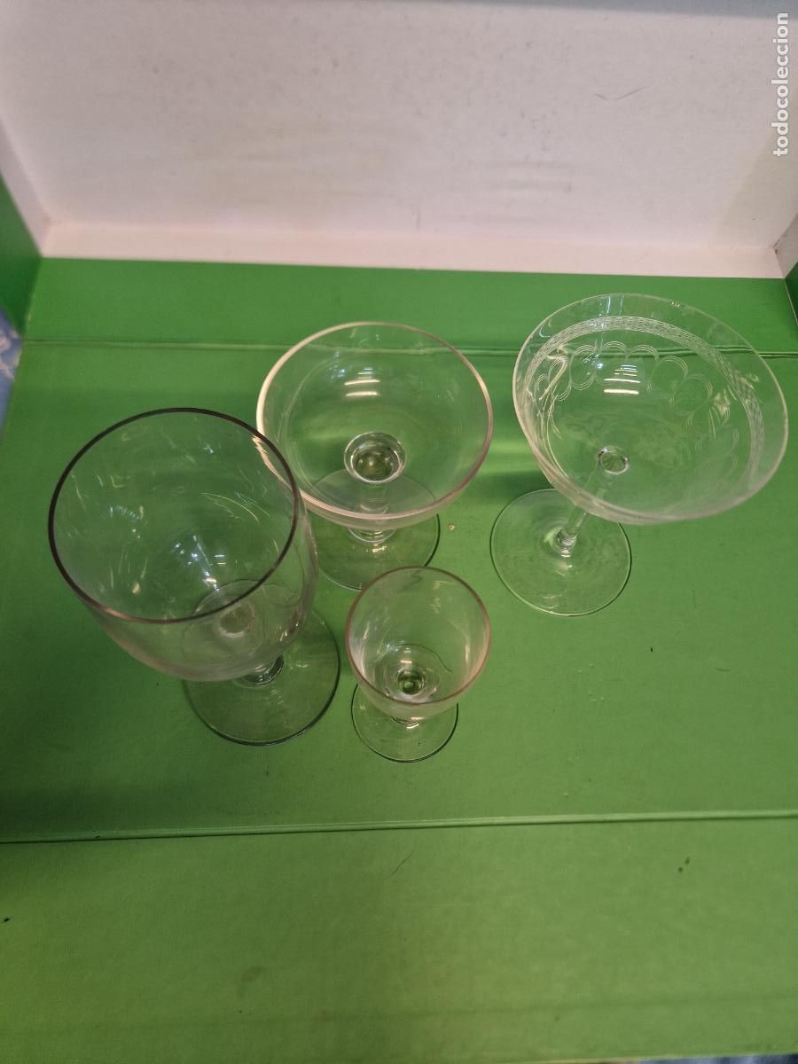 Segunda mano: BONITO LOTE DE COPAS DE CRISTAL. - Foto 2
