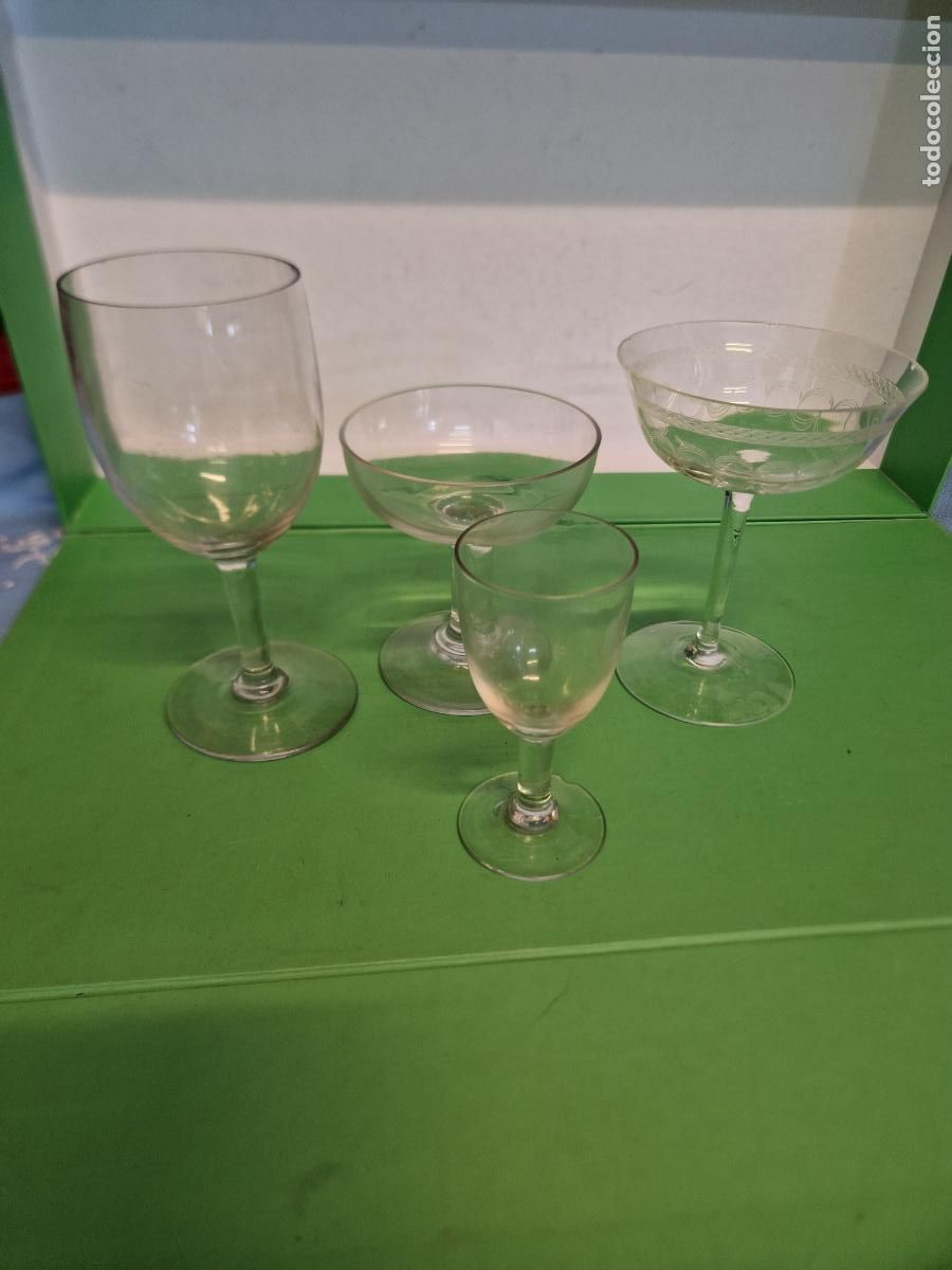 Segunda mano: BONITO LOTE DE COPAS DE CRISTAL. - Foto 3