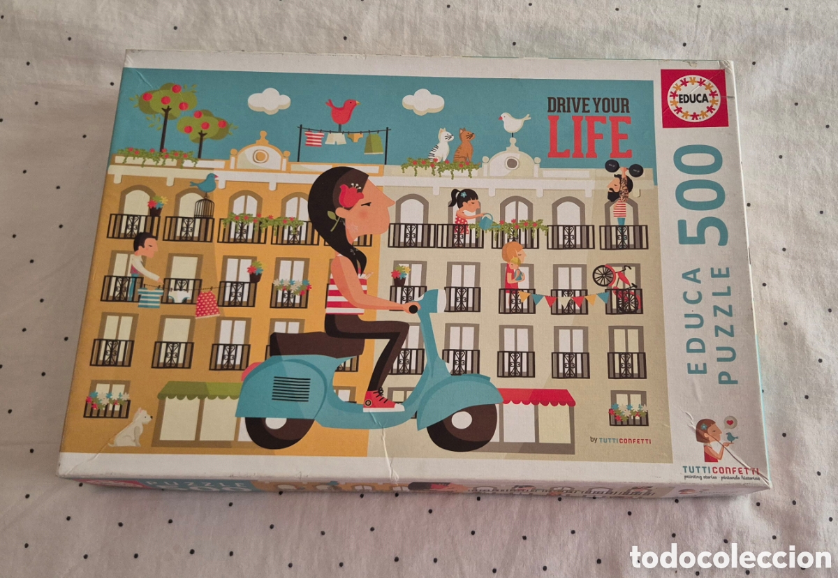 Segunda mano: Puzzle 500 piezas chica moto - Foto 1