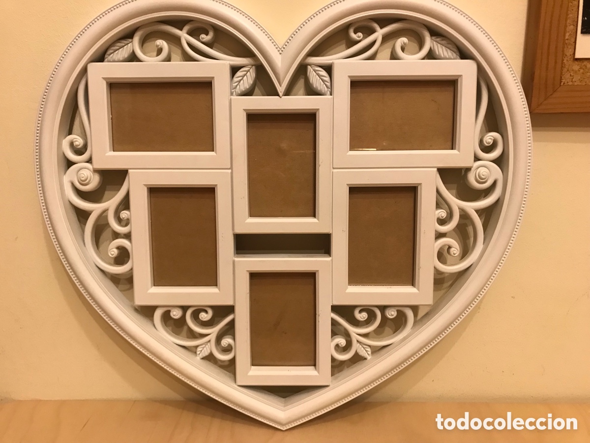 Segunda mano: Marco para fotos con forma de coraz&oacute;n - Foto 1